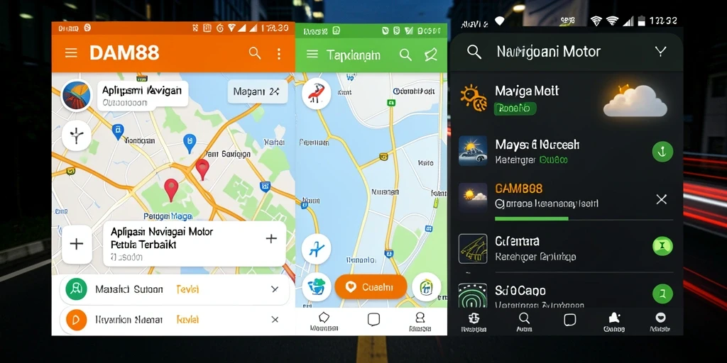 Screenshot utama DAM88 dengan antarmuka Navigasi Motor yang jelas.
