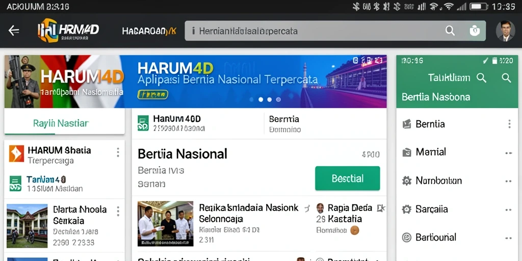 Tampilan antarmuka aplikasi HARUM4D yang sederhana dan informatif.