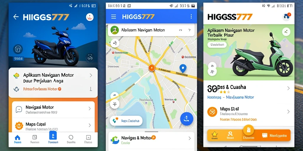 Antarmuka HIGGS777 yang intuitif dan informatif untuk Navigasi Motor.
