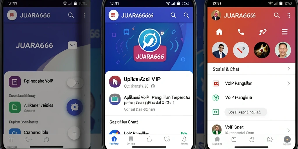 Tampilan antarmuka JUARA666 dengan fitur VoIP Panggilan yang mudah digunakan.