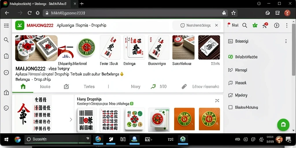 Antarmuka aplikasi MAHJONG222 yang sederhana dan efisien untuk belanja Dropship.