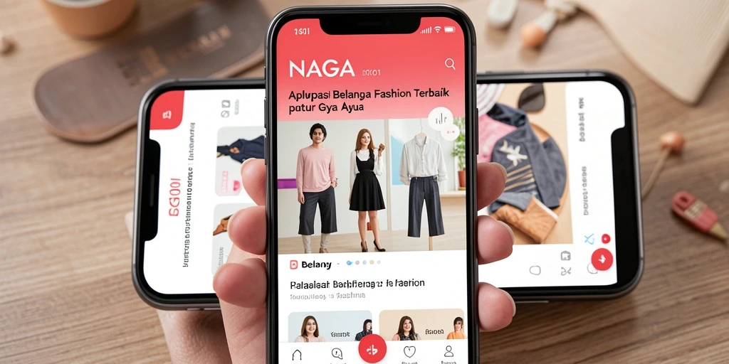 Tampilan antarmuka modern aplikasi NAGA1001 siap memanjakan Anda saat berbelanja fashion.